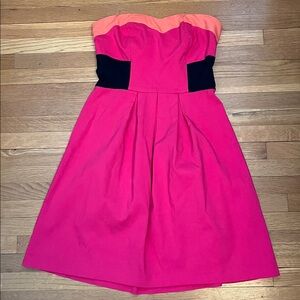 Urban Outfitters Strapless Color-block Dress
